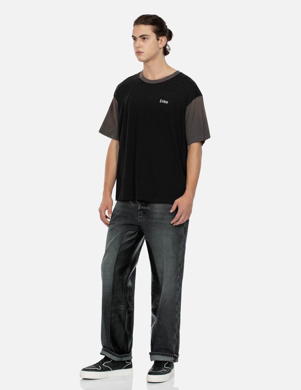 Seagull and Logo Print Boxy T-shirt – EVISU