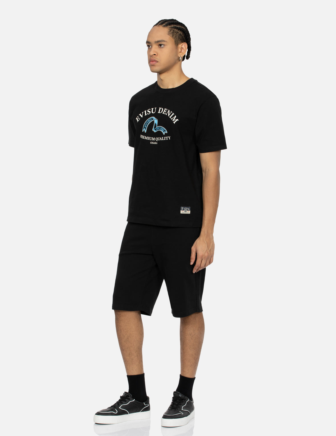 Ribbon Seagull and Logo Print Regular Fit T-shirt – EVISU