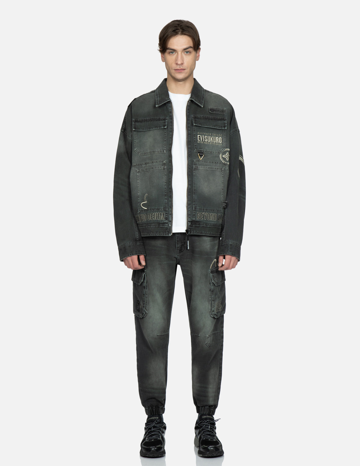 Multi-Pocket Zip-up Denim Jacket