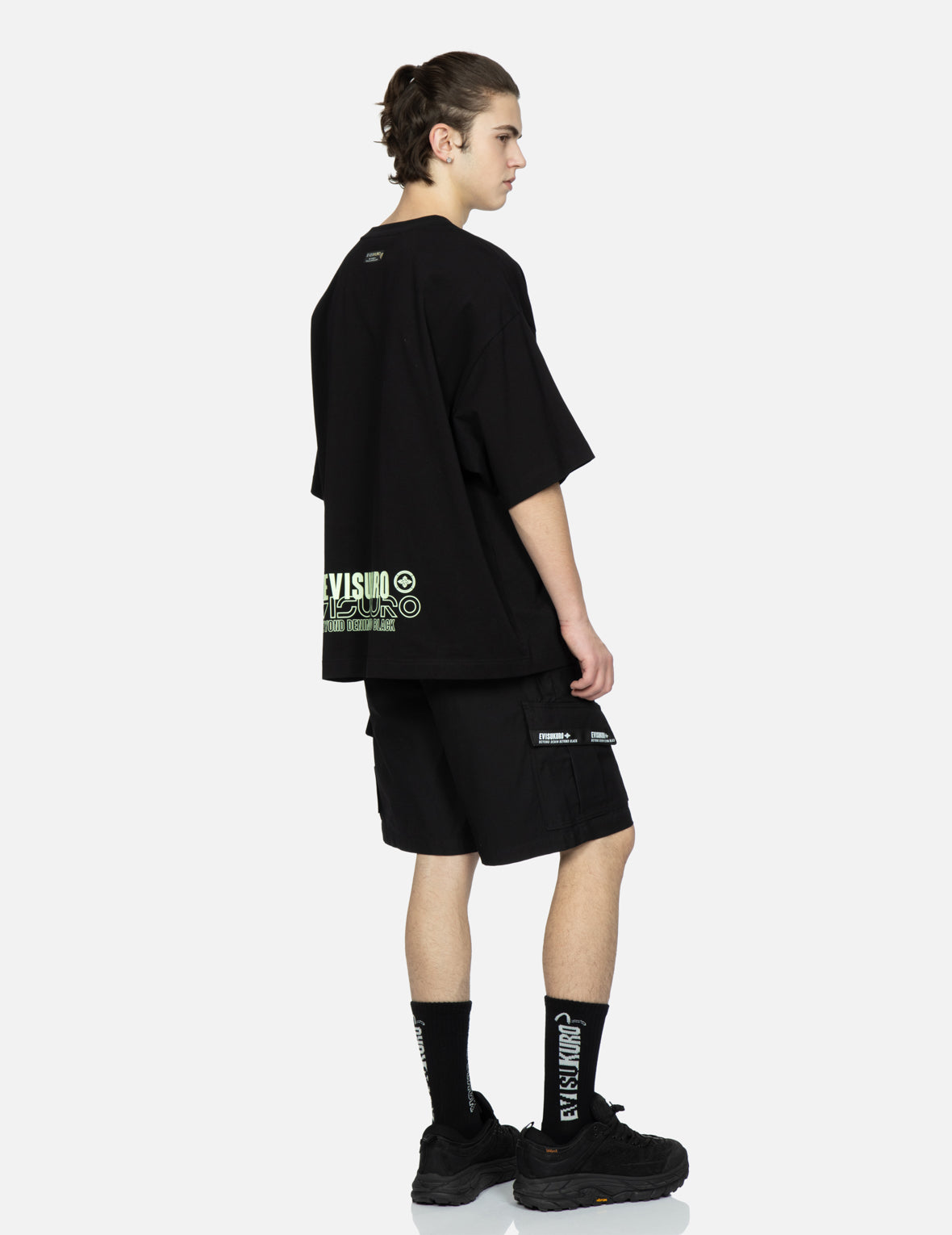 Logo Tape Patching Cargo Shorts – EVISU Logo Tape Patching Cargo Shorts – EVISU