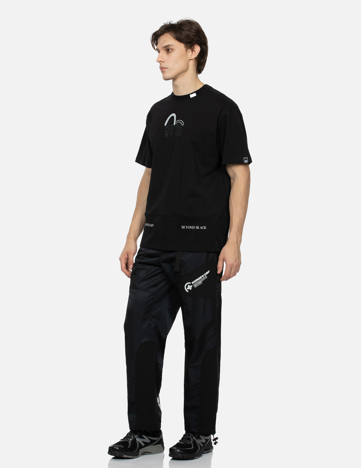 Multi Logos and Overlock Stitching Regular Fit T-shirt – EVISU