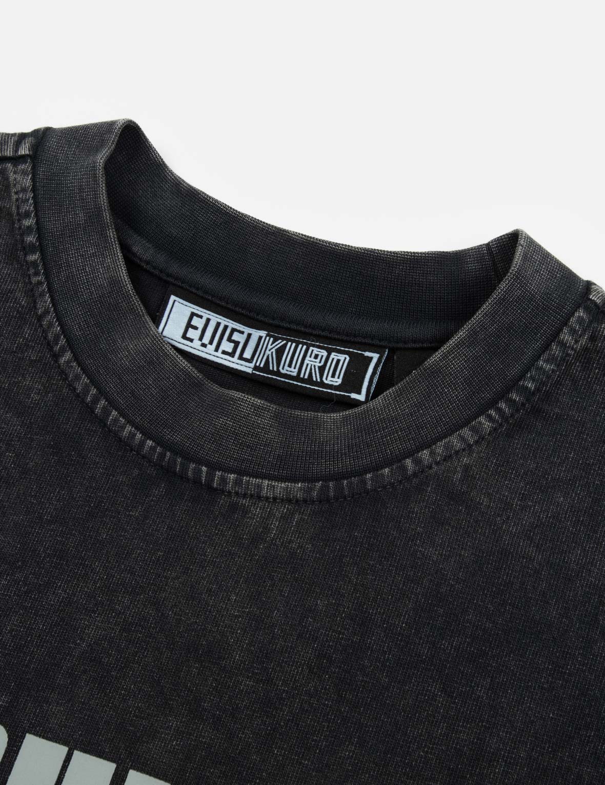 Logo and Slogan Print Oversized Pigment Dye T-Shirt