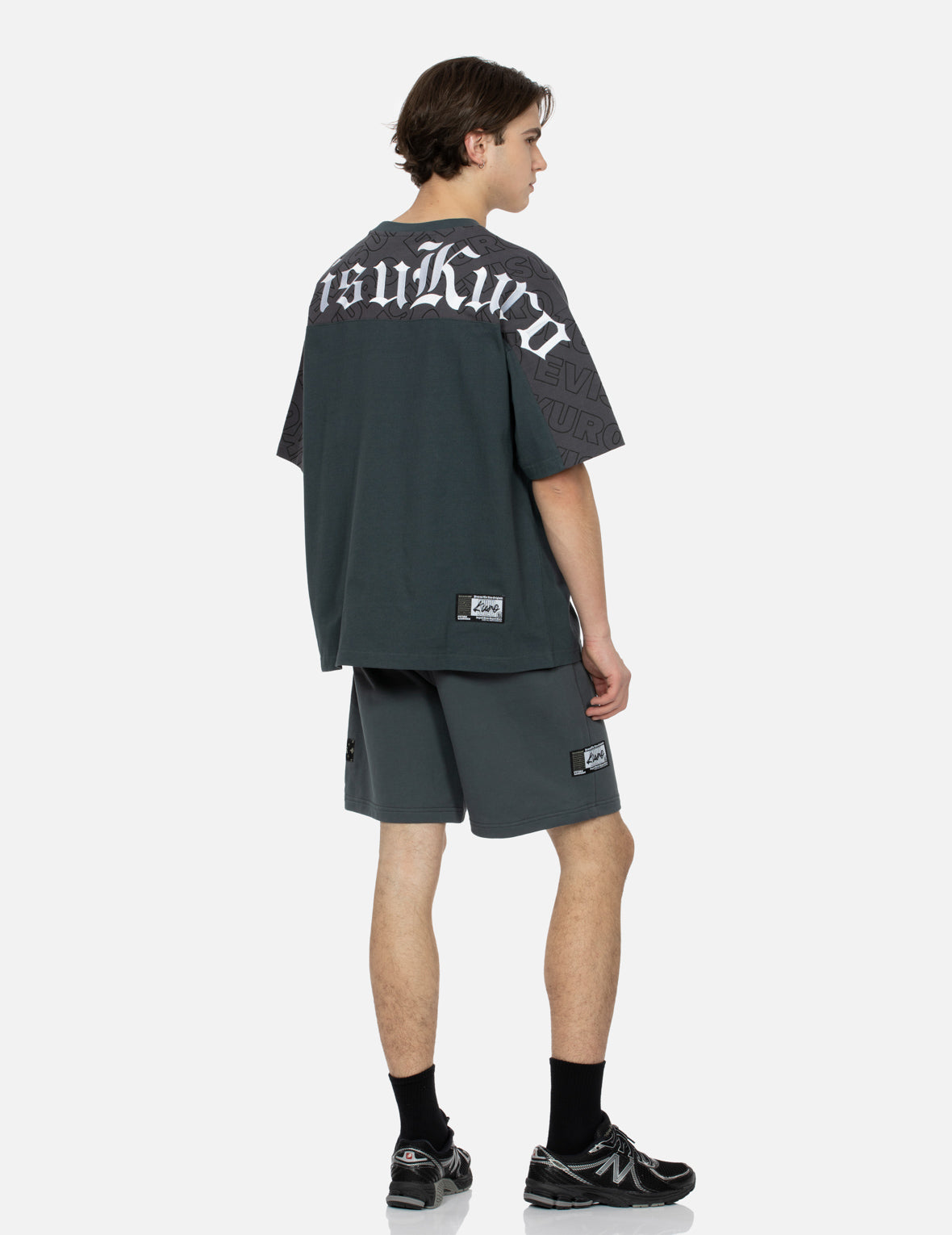Allover EVISUKURO Print and Embroidery Loose Fit T-Shirt
