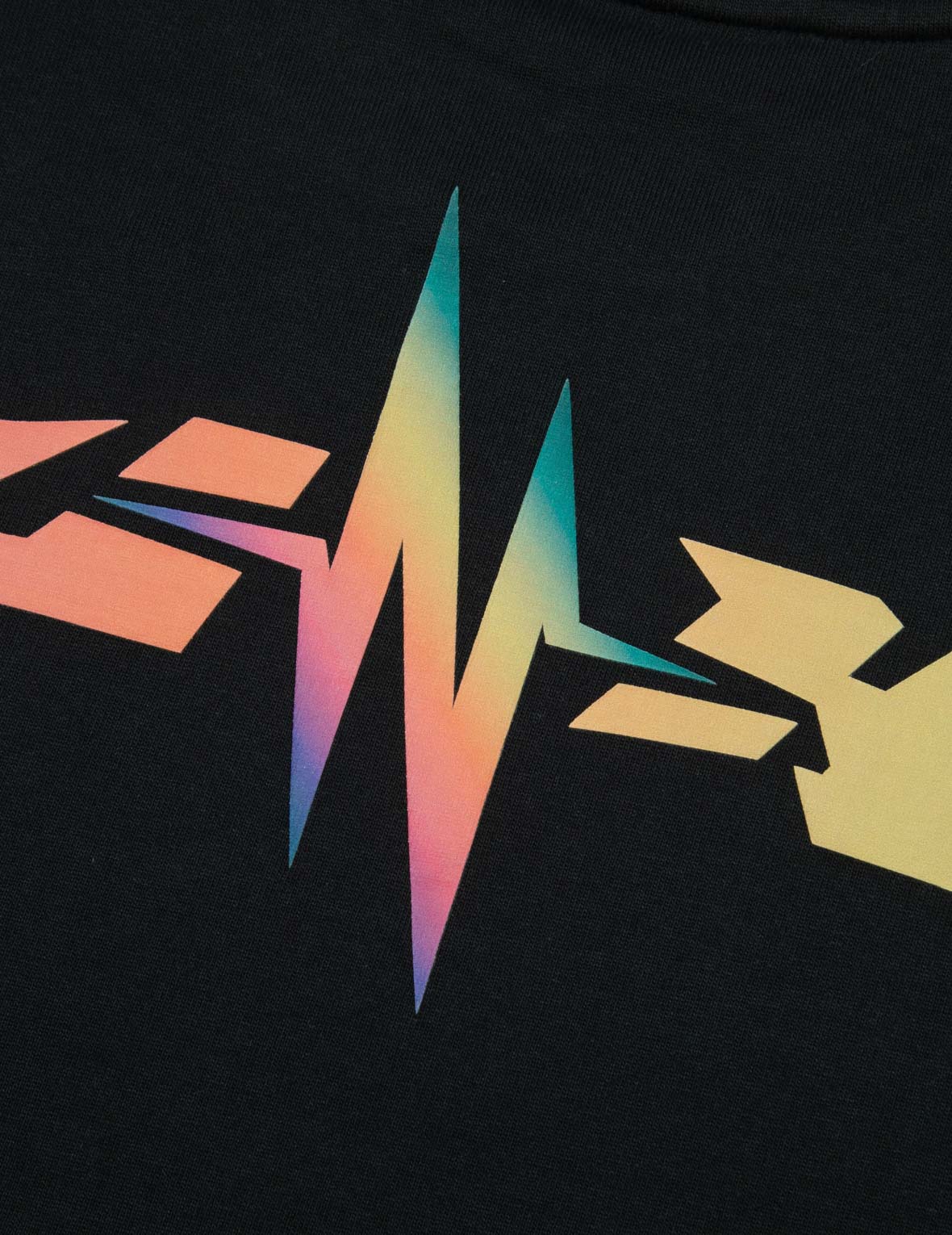 Rainbow Seagull and Logo Print Oversized T-Shirt