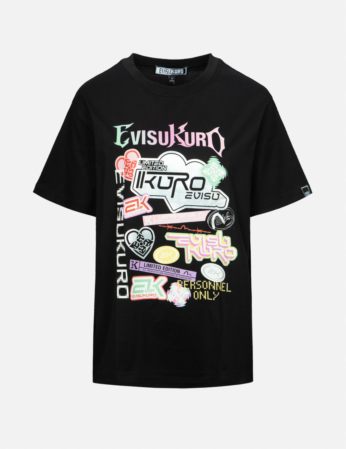 Y2K Holographic Sticker Print Boyfriend T-shirt