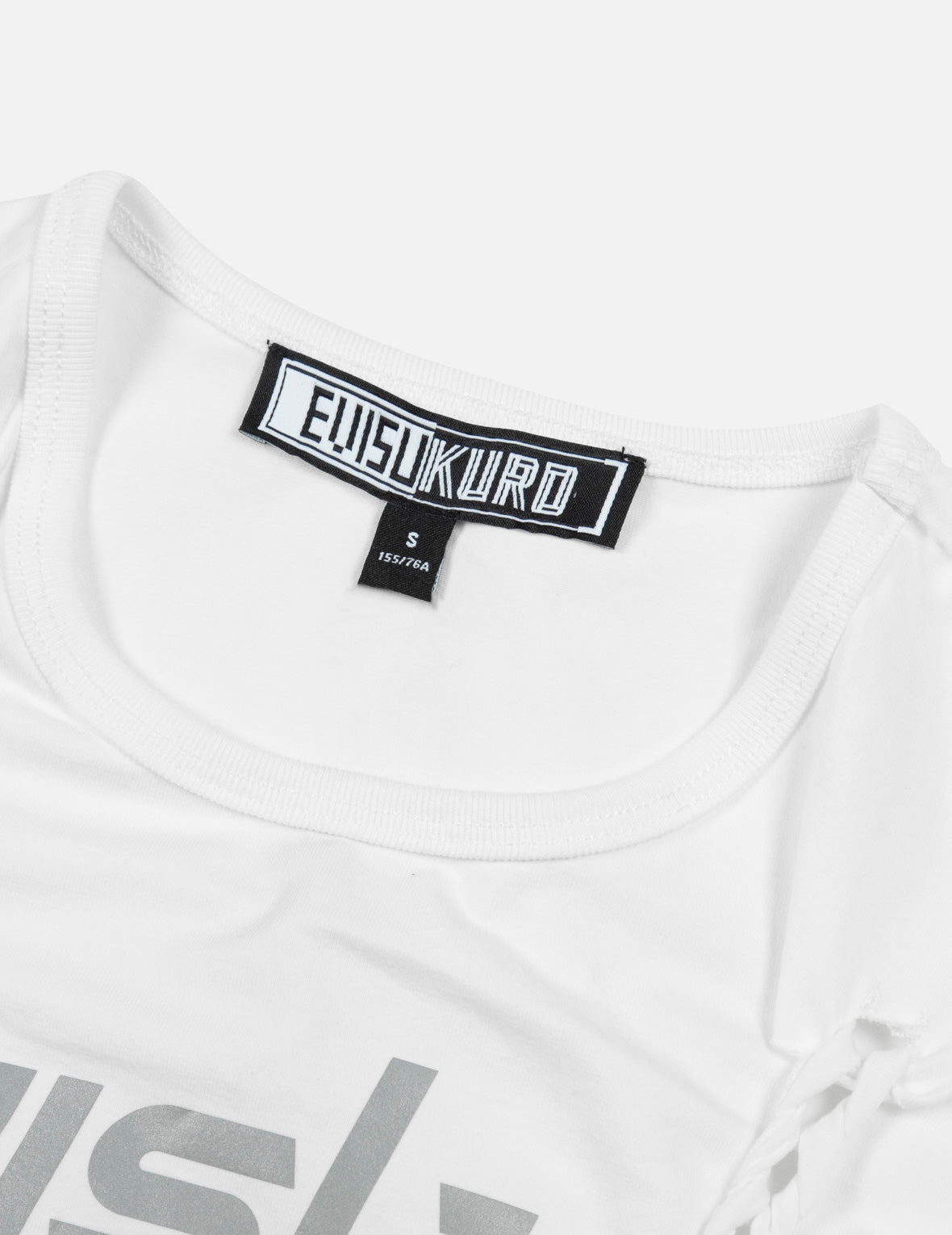 Logo Print Knotted Cropped Tee