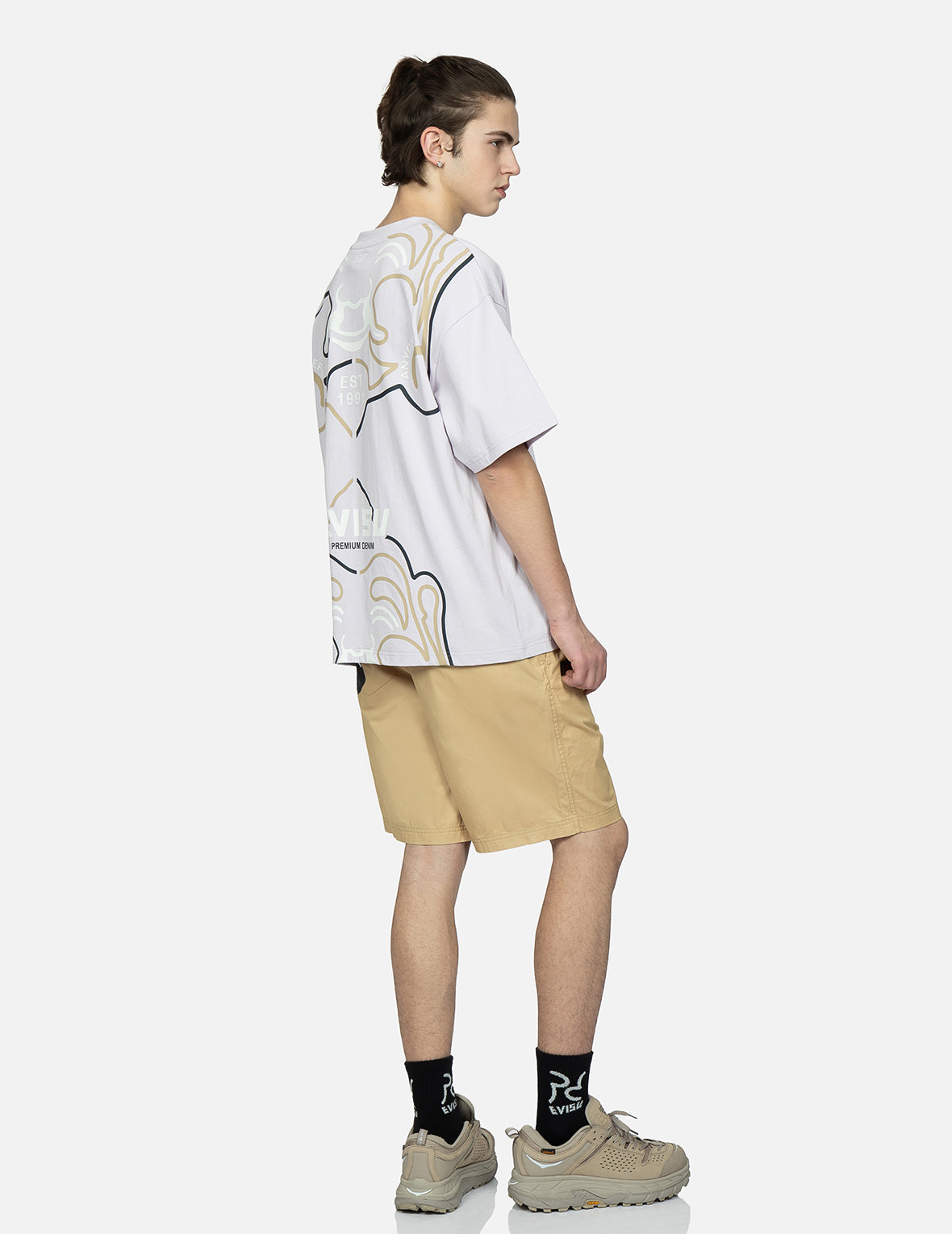 EVISEN SKATEBOARDS / PIPING SHORT PANTS - OLIVE