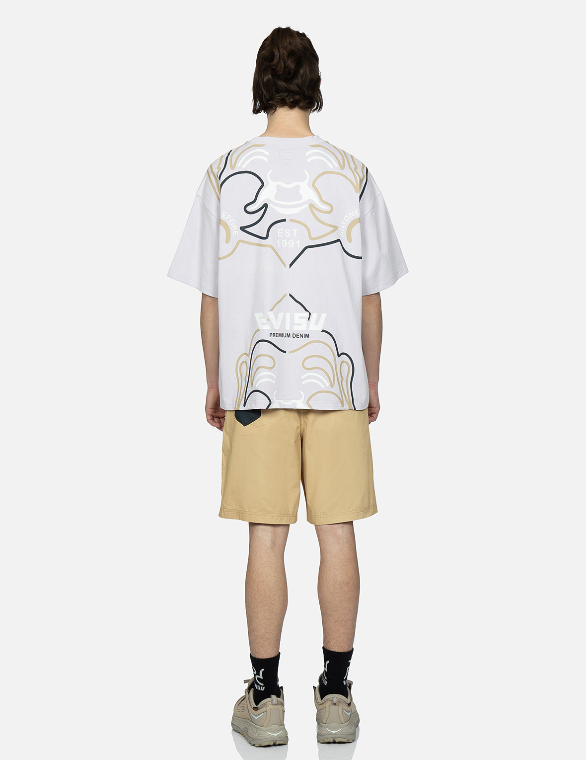 Seagull Embroidery Woven Shorts