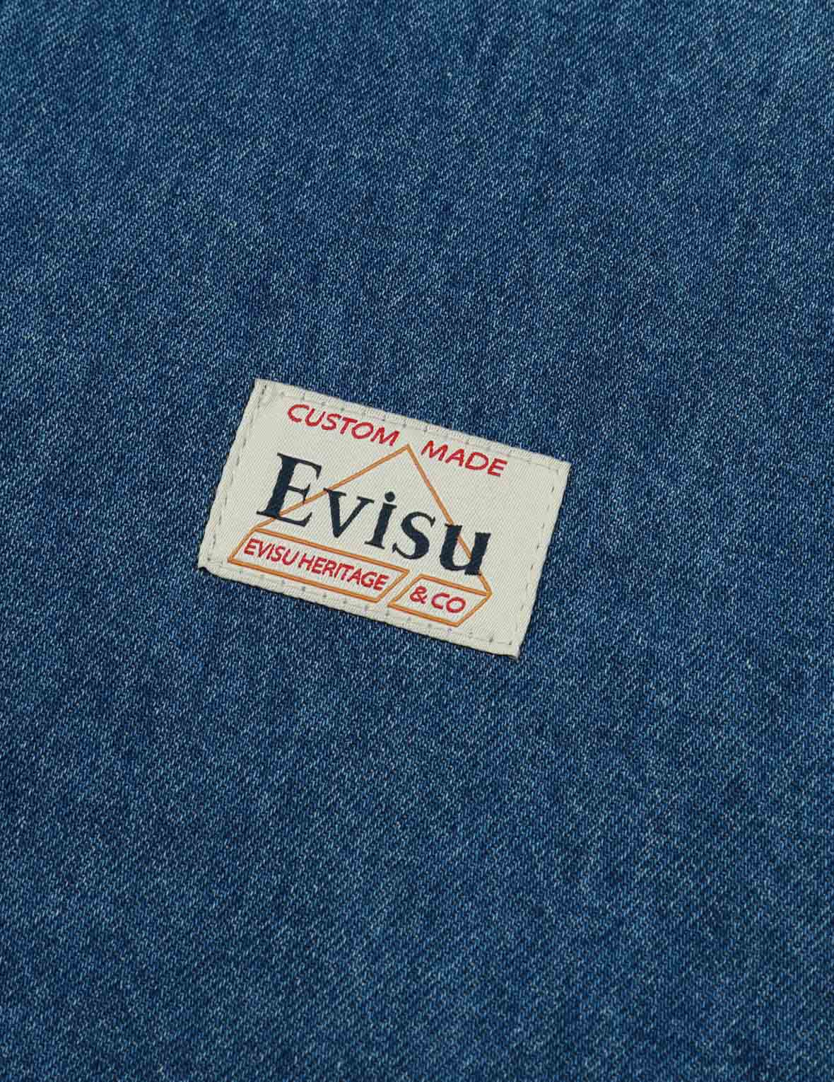Taiko Daruma Print Denim Shirt – EVISU