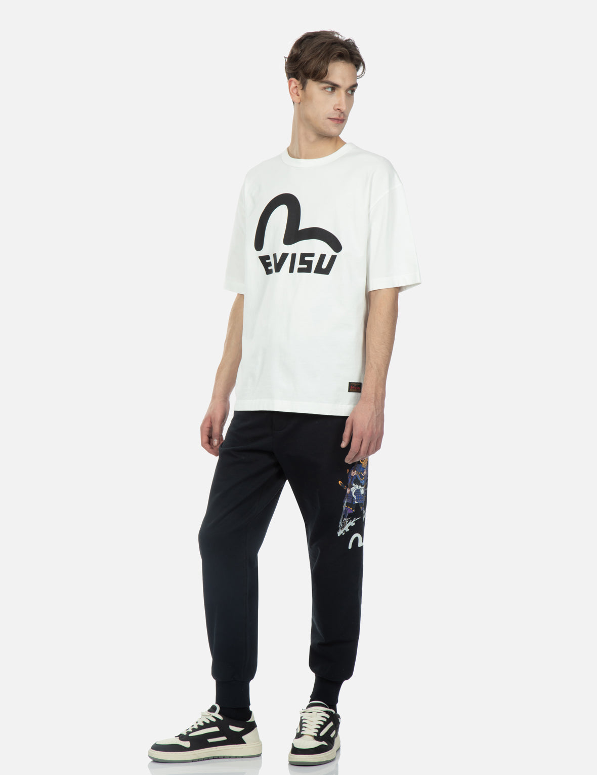 Samurai and Seagull Print Sweatpants