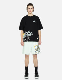 Transforming Daruma Print Sweat Shorts