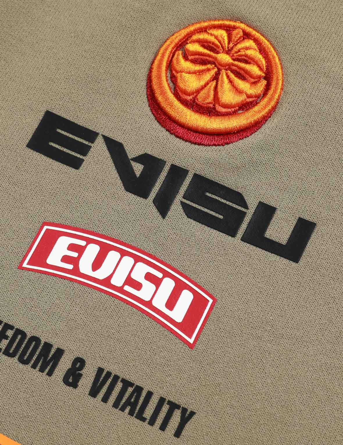 Logo Print and Kamon Embroidery Sweat Shorts