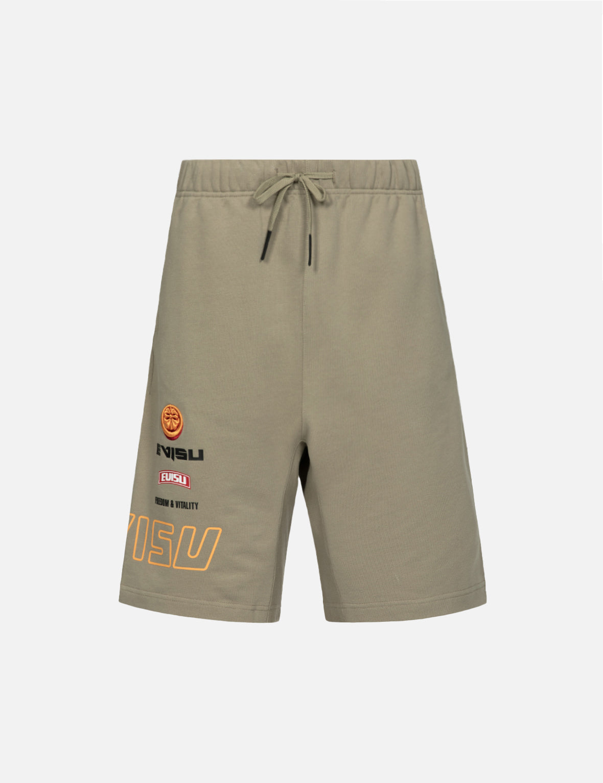 Logo Print and Kamon Embroidery Sweat Shorts