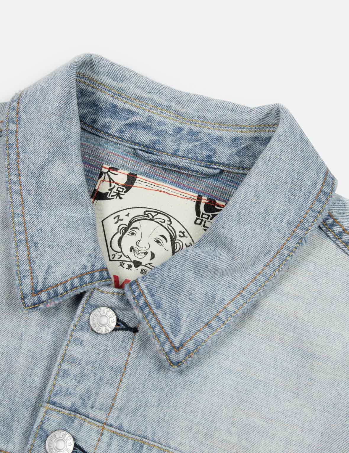 解构风格彩纱海鸥宽版牛仔外套