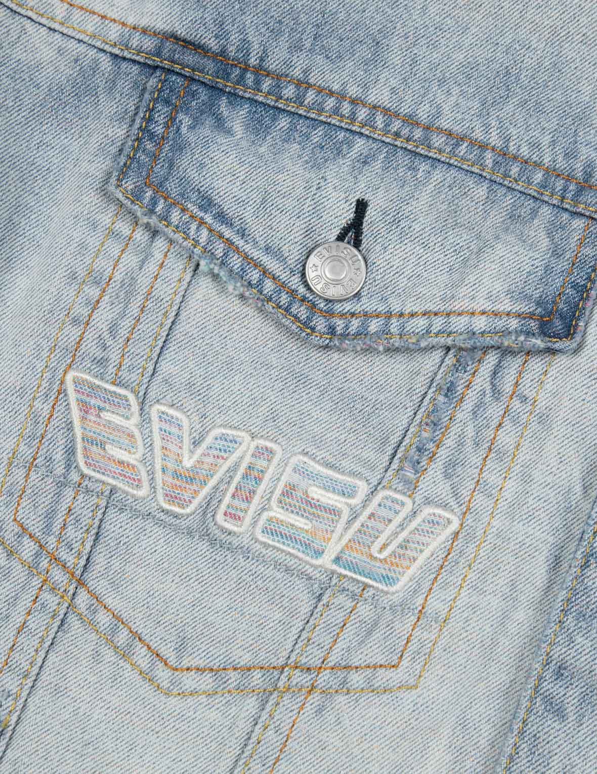 解构风格彩纱海鸥宽版牛仔外套