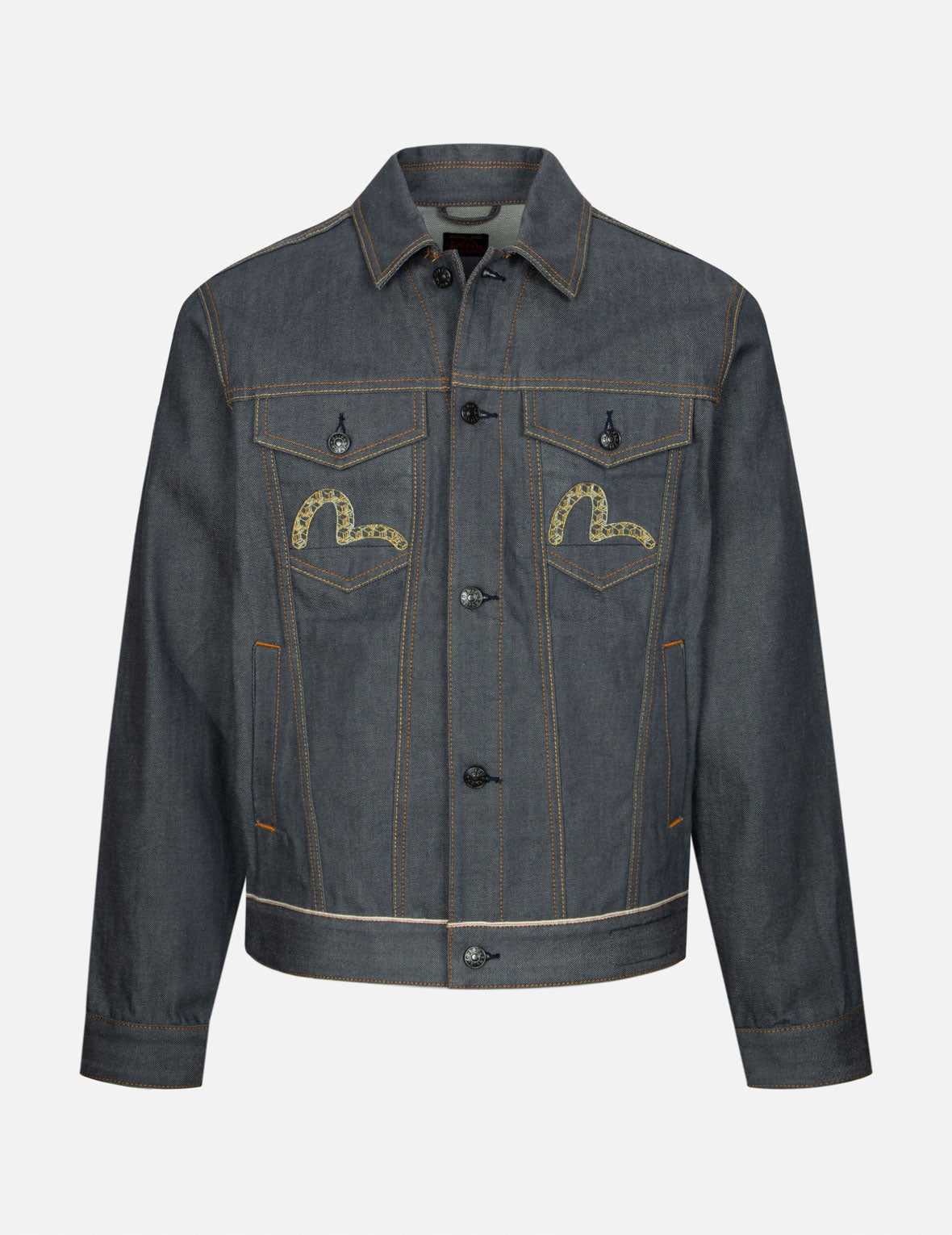 Seagull and The Great Wave Embroidery Regular Fit Denim Jacket – EVISU