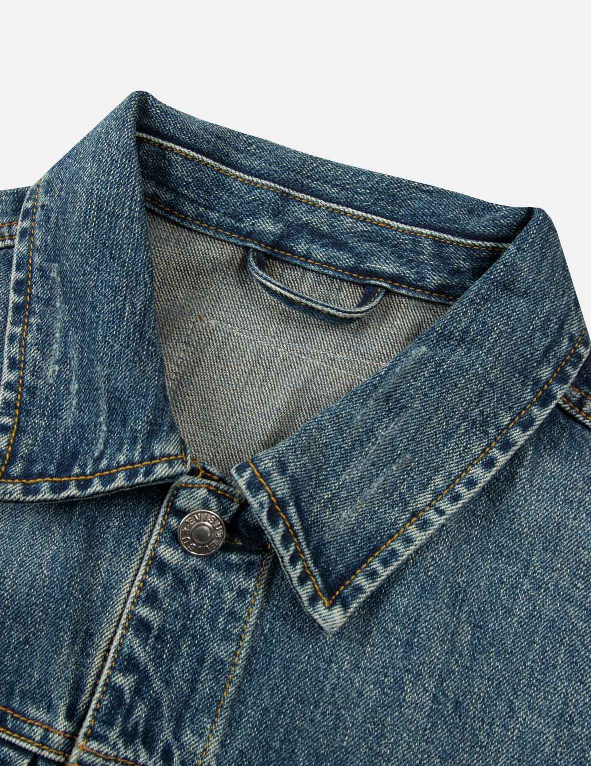 Seagull Embroidery 
Godhead Print Relax Fit Denim Jacket