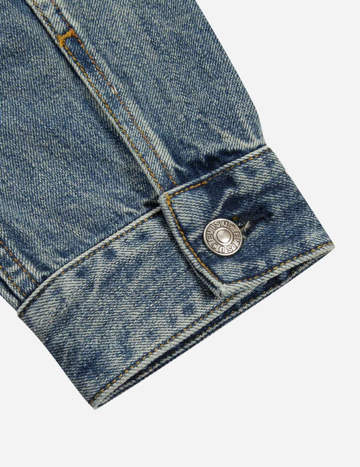 Seagull Embroidery 
Godhead Print Relax Fit Denim Jacket