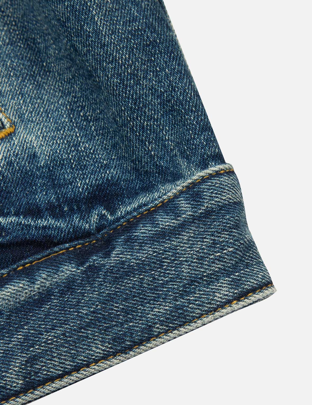 Seagull Embroidery 
Godhead Print Relax Fit Denim Jacket