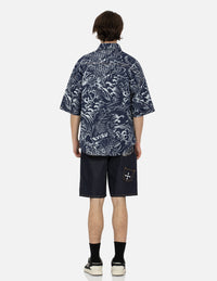 Multi-Pocket Relax Fit Denim Shorts