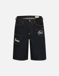 Multi-Pocket Relax Fit Denim Shorts