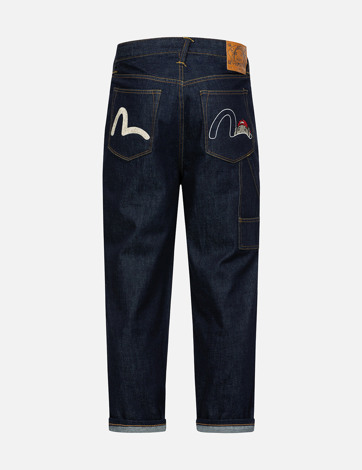 Seagull and Godhead Embroidery Balloon Fit Jeans – EVISU Seagull and Godhead Embroidery Balloon Fit Jeans – EVISU