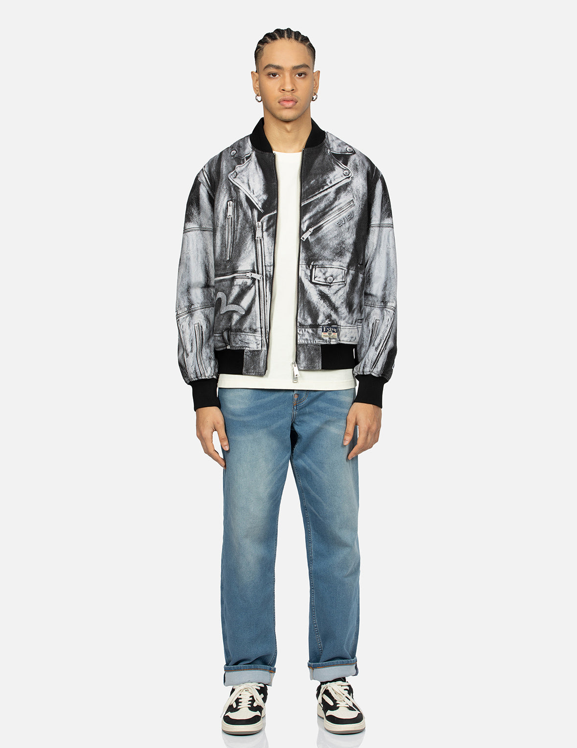 Replicate Biker Allover Print Relax Fit Bomber Jacket – EVISU