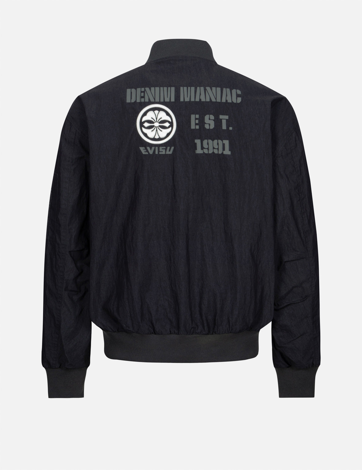 多重品牌印花和刺绣宽版飞行员外套