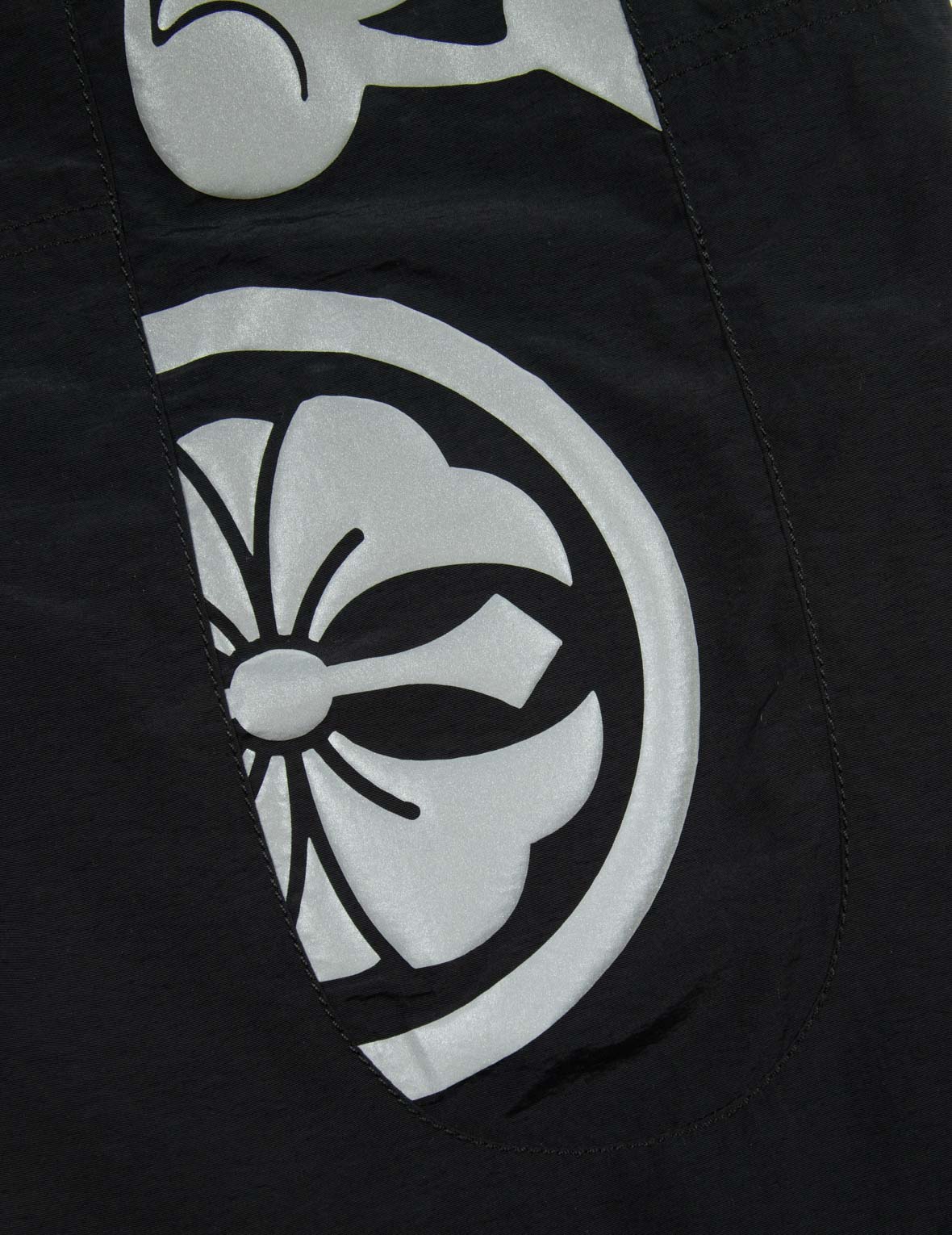 佛头和家花切割大M印花宽版休闲束口裤