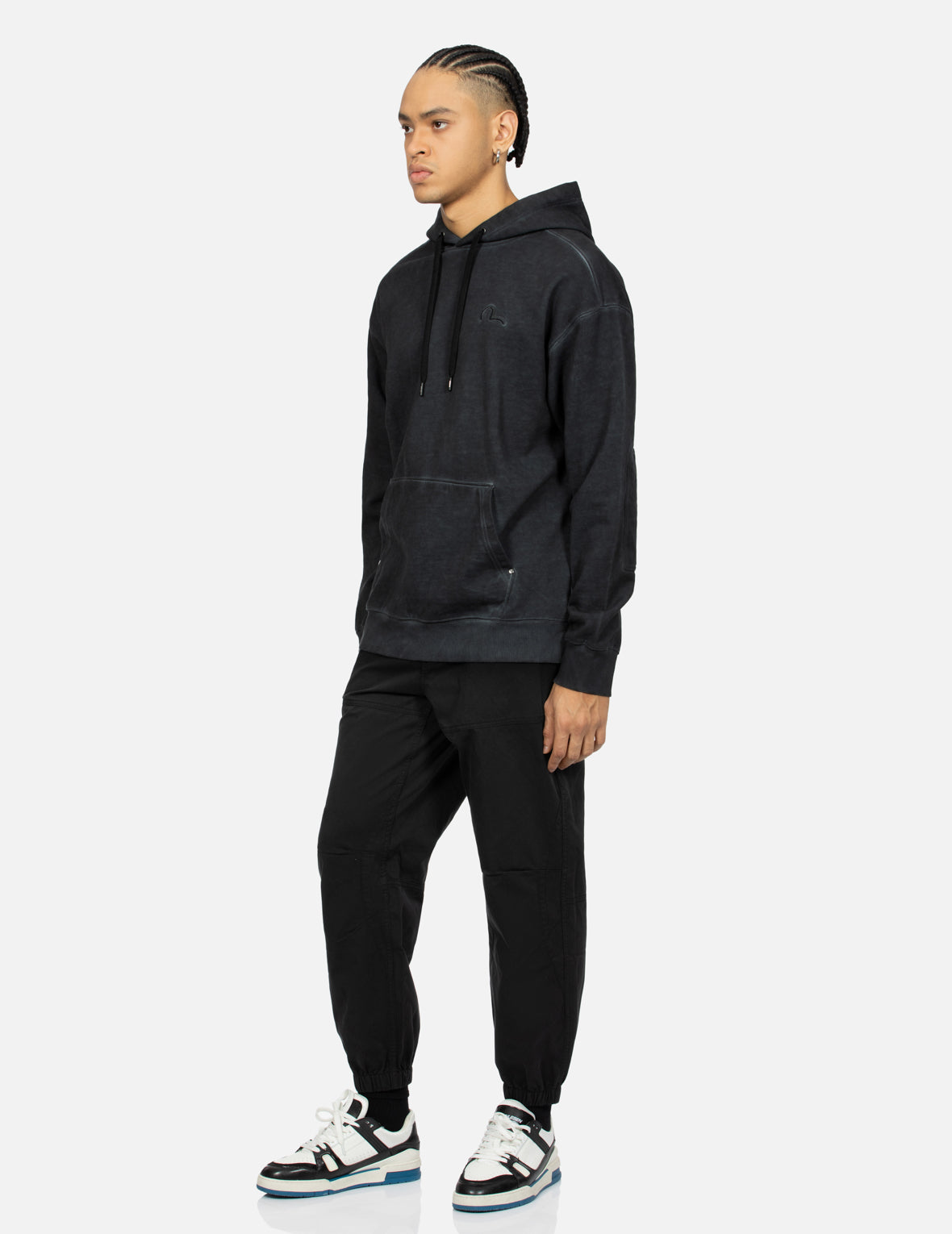 Seagull Appliqué Embroidery and Slogan Print Relax Fit Cargo Seagull Appliqué Embroidery and Slogan Print Relax Fit Cargo