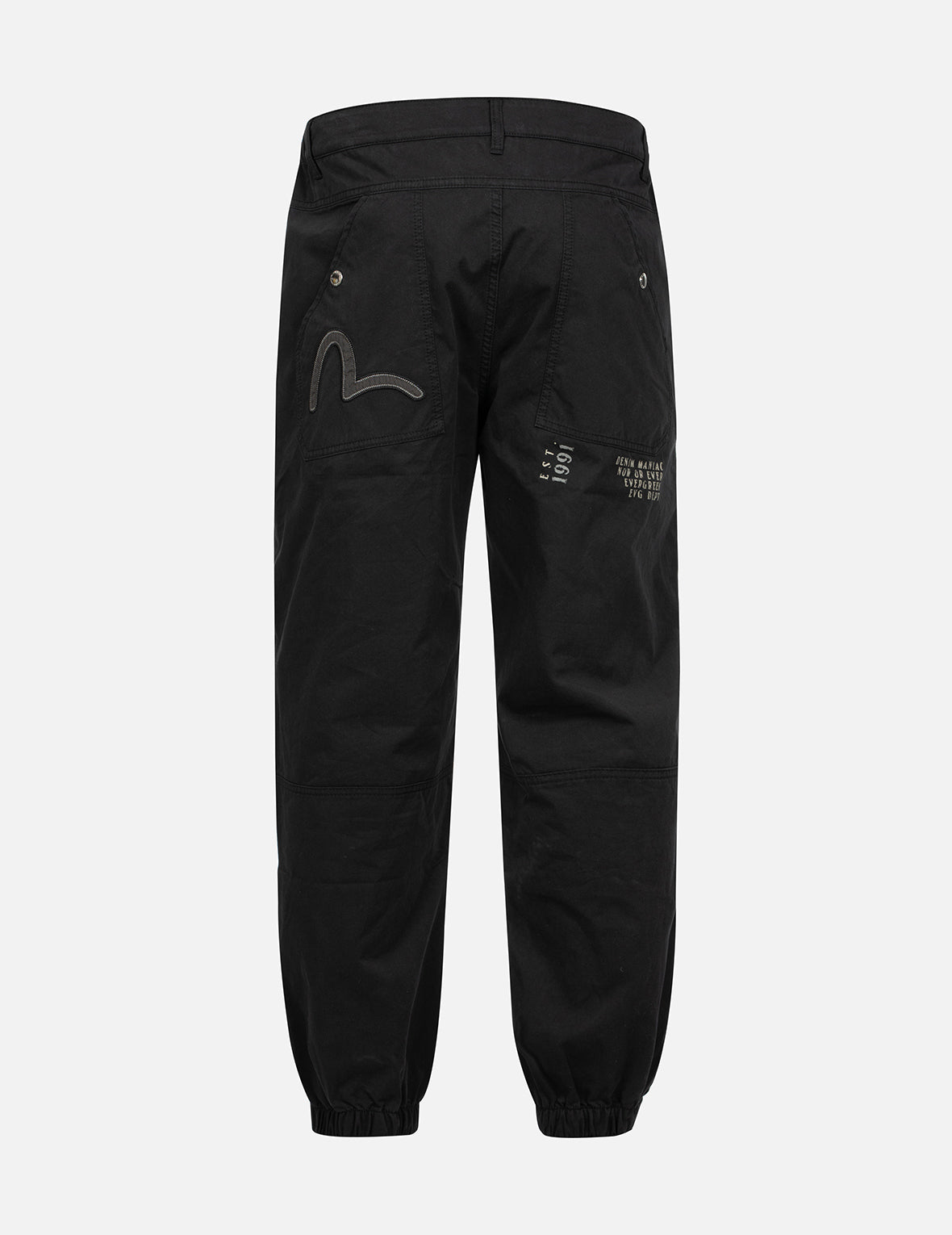 Seagull Appliqué Embroidery and Slogan Print Relax Fit Cargo Seagull Appliqué Embroidery and Slogan Print Relax Fit Cargo