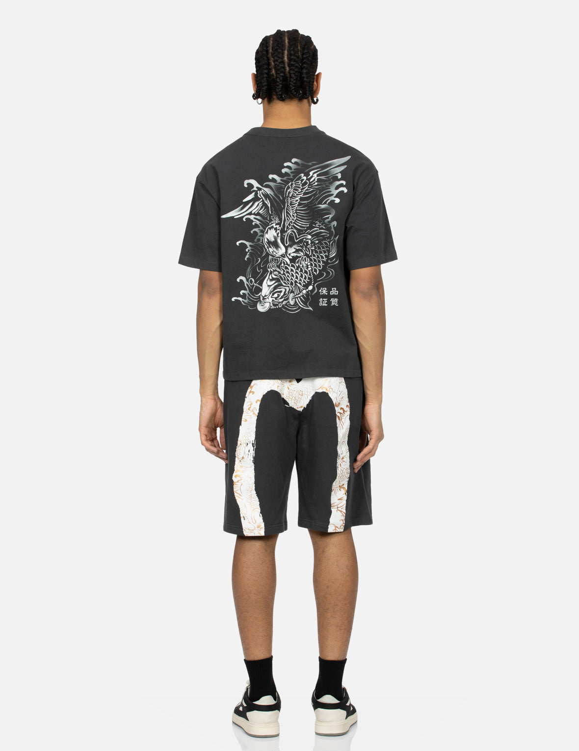 Seagull Embroidery and Brushstroke Koi Seagull Daicock Print