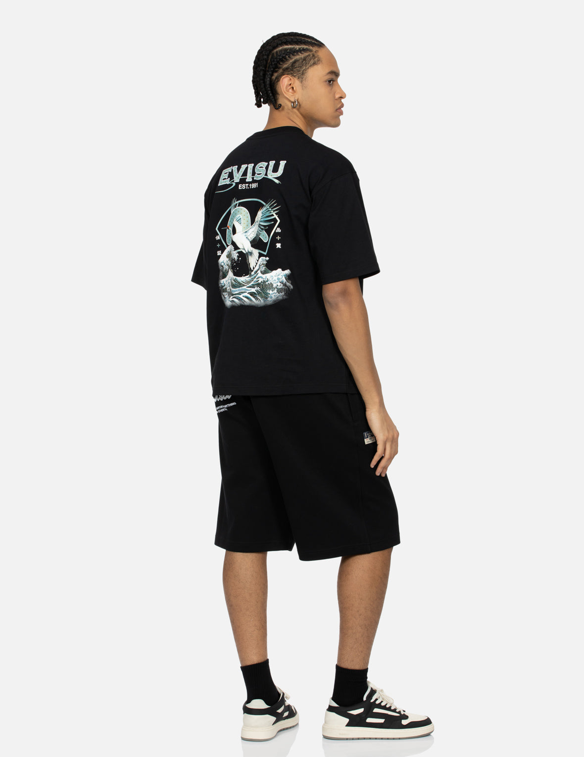 Multi-Embroidery Relax Fit Sweat Shorts – EVISU
