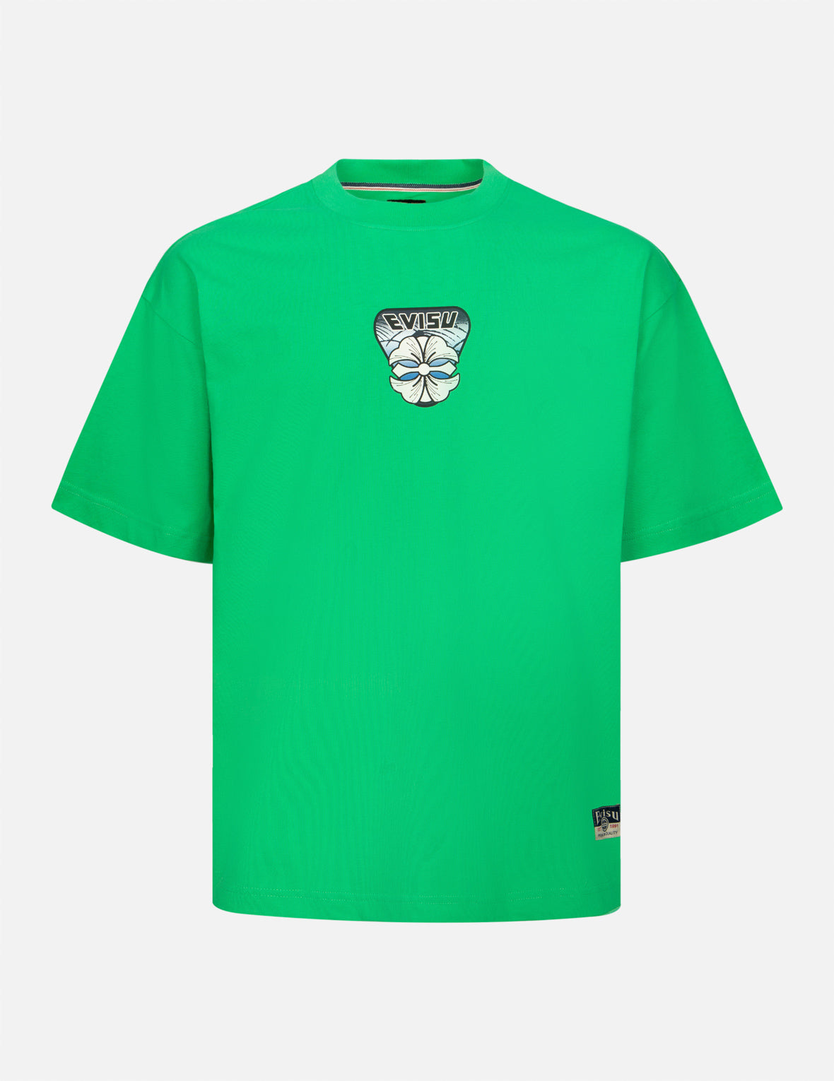 Multi-Hanafuda Daruma and Daicock Print Loose Fit T-shirt