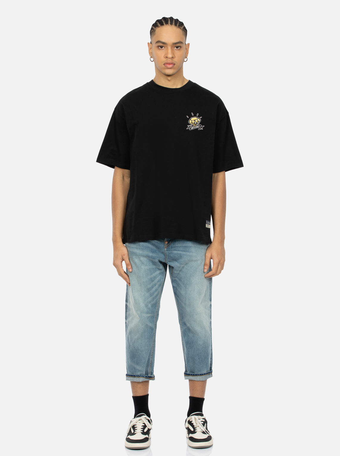Diamond Daruma Print Loose Fit T-shirt – EVISU
