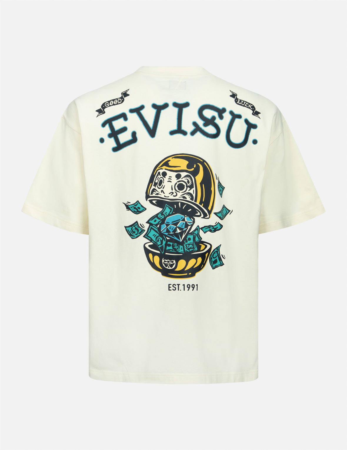 Diamond Daruma Print Loose Fit T-shirt – EVISU