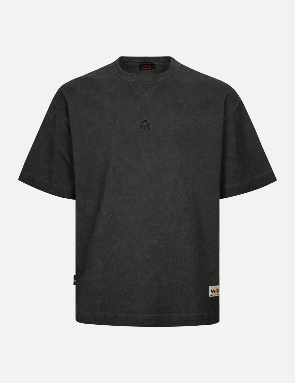 Godhead Embroidery and Kamon Print Loose Fit T-shirt – EVISU Godhead Embroidery and Kamon Print Loose Fit T-shirt – EVISU