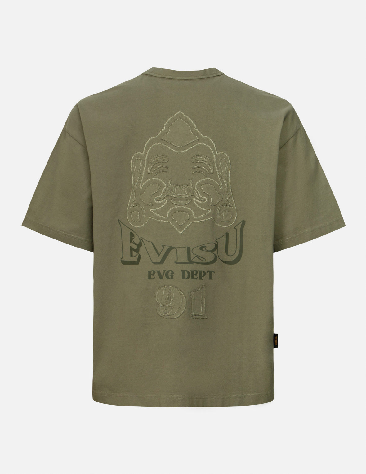 Hand Stitching Godhead Embroidery Loose Fit T-Shirt – EVISU Hand Stitching Godhead Embroidery Loose Fit T-Shirt – EVISU
