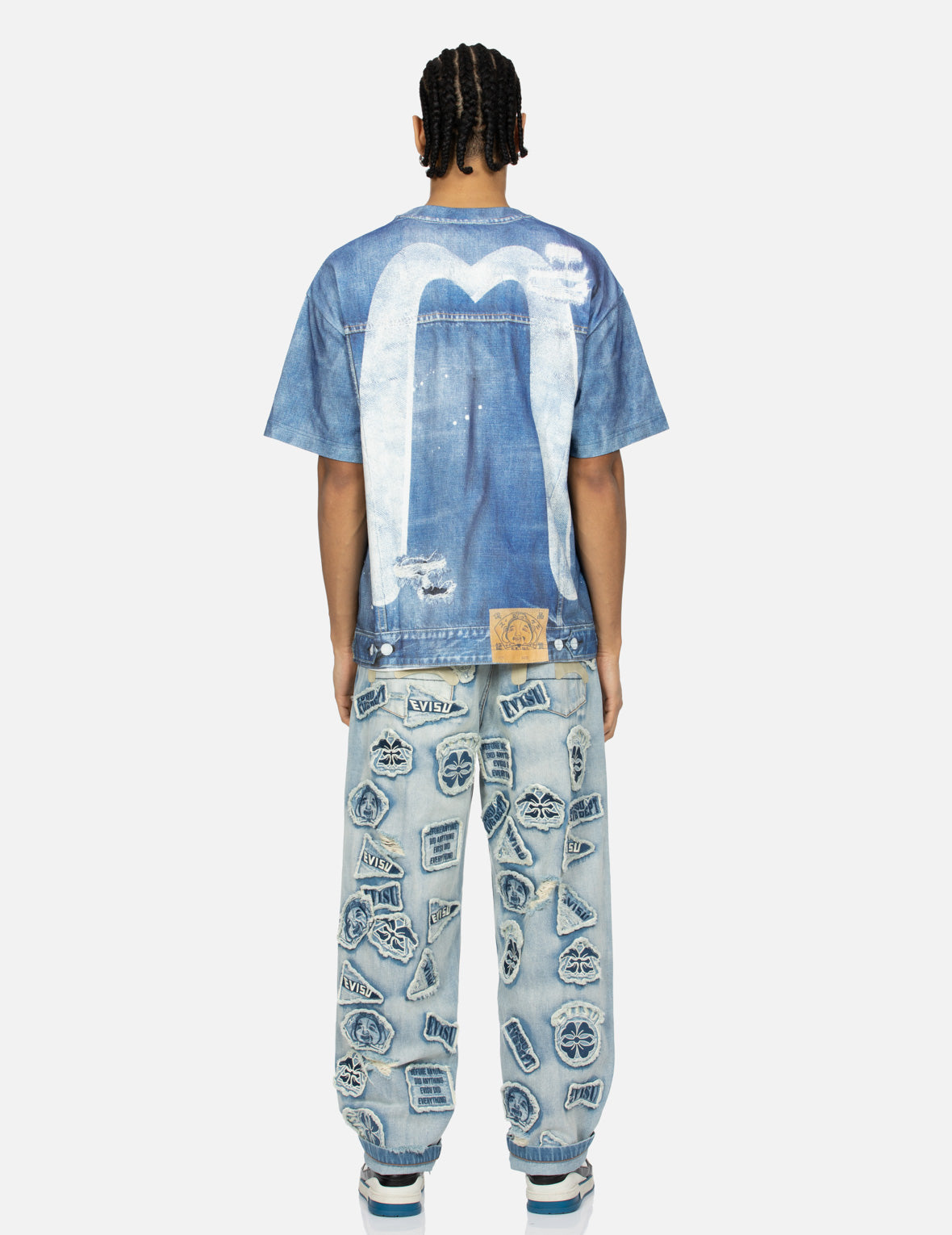 Simulated Digital Print Loose Fit T-Shirt