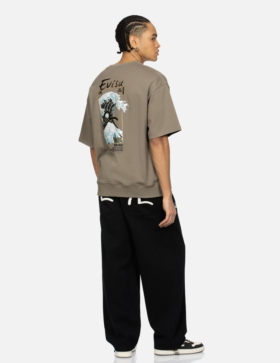 The Great Wave and Seagull Print Relax Fit Short-Sleeve