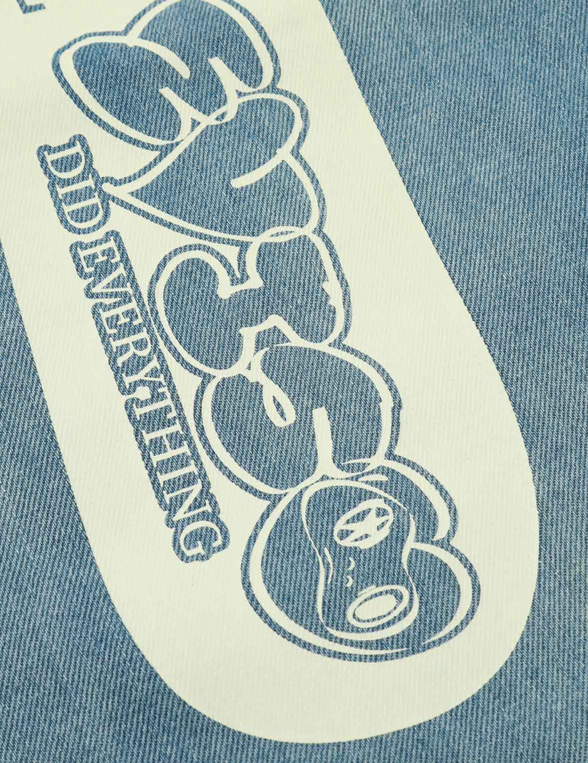 Graffiti Daruma Daicock Print Denim Taper Jeans – EVISU