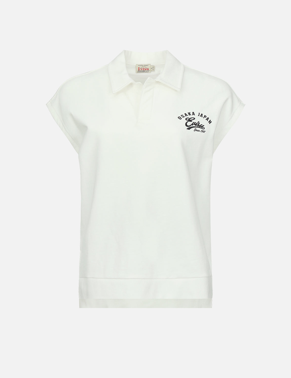 Logo Calligraphy Embroidery Sleeveless Polo Shirt