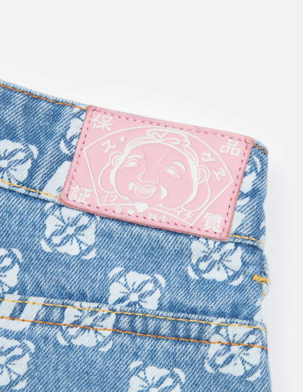 Allover and Gradient Seagull and Logo Wide-leg Fit Jeans – EVISU