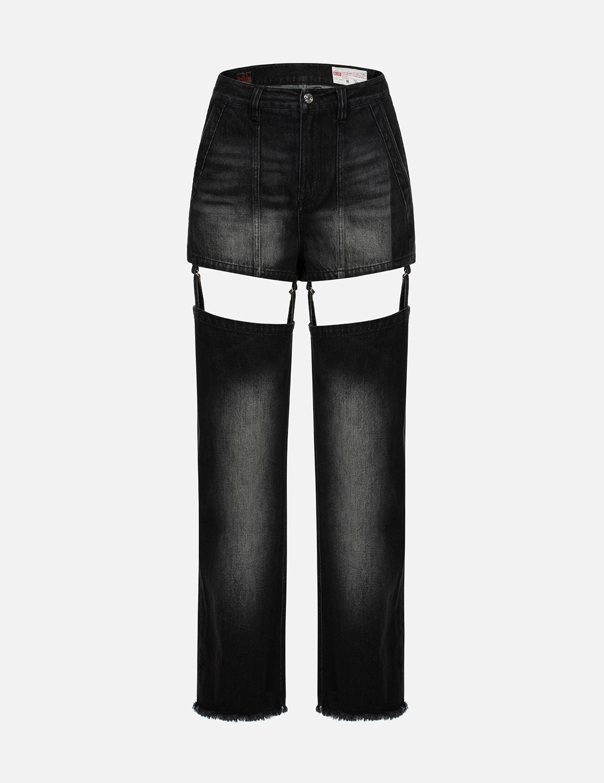 Seagull Embroidery Detachable Cutout Fashion Fit Jeans