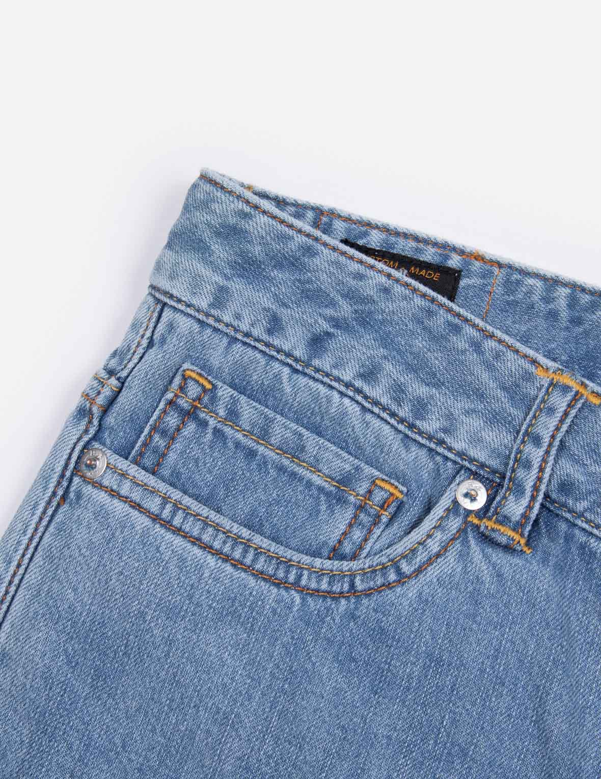 Seagull Embroidery and Wisteria Print Relax Fit Jeans – EVISU