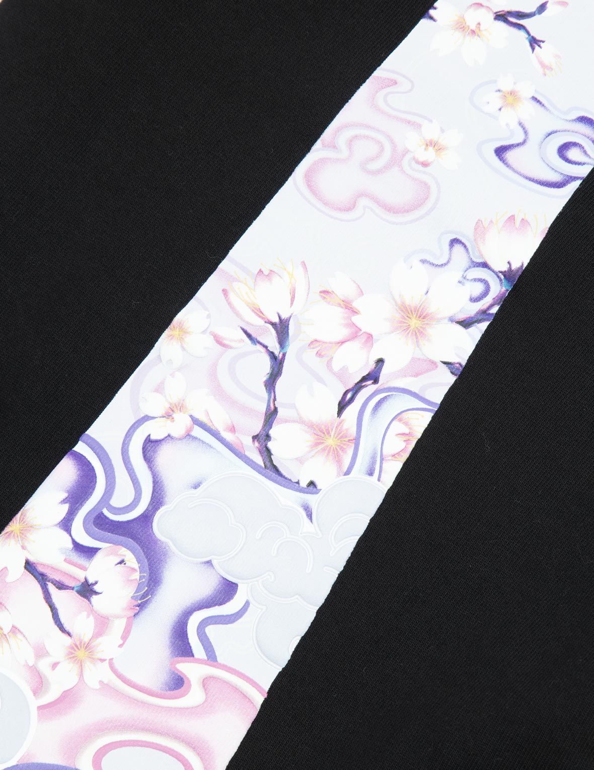 Cranes and Floral Print Daicock Regular Fit Sweatpants