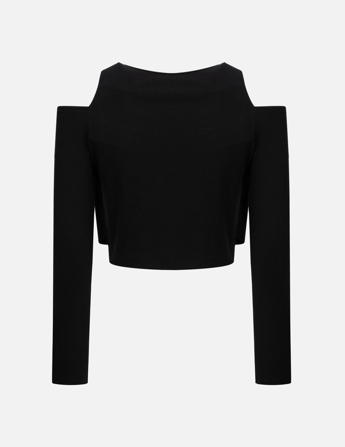 商标配件露肩和假两件时尚版型上衣