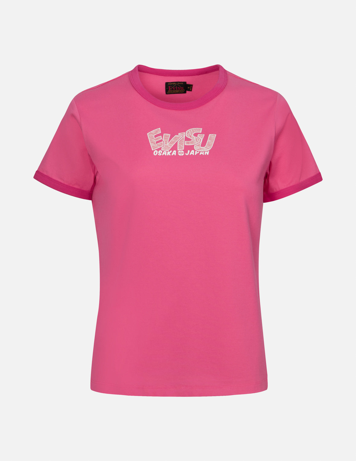 Logo and Takoyaki Daruma Print Regular Fit Ringer T-shirt