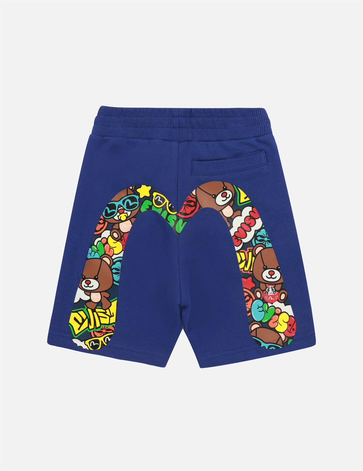 Logo and Allover Pattern Daicock Print Regular Fit Sweat Shorts