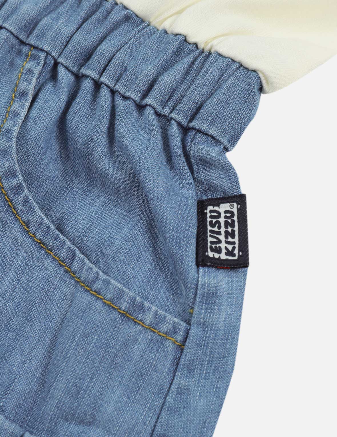 2-in-1 Multi-Pocket and Print Regular Fit Denim Dress – EVISU 2-in-1 Multi-Pocket and Print Regular Fit Denim Dress – EVISU